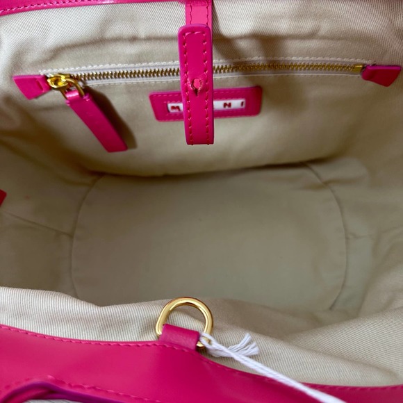 Marni Tropicalia Small Bag tote in Pink Leather Raffia purse crossbody woven New - Picture 13 of 15